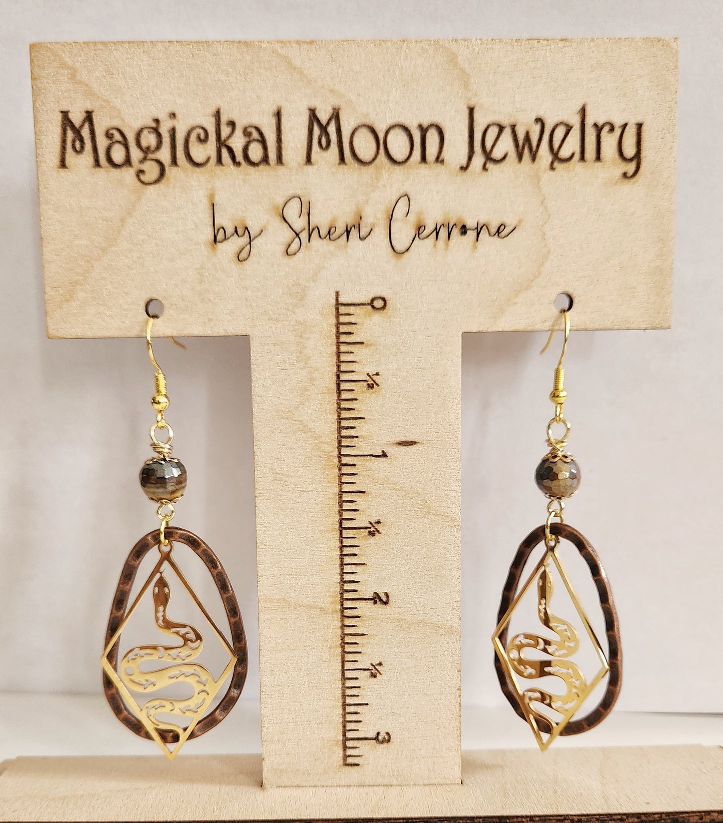 Snake dangle earrings