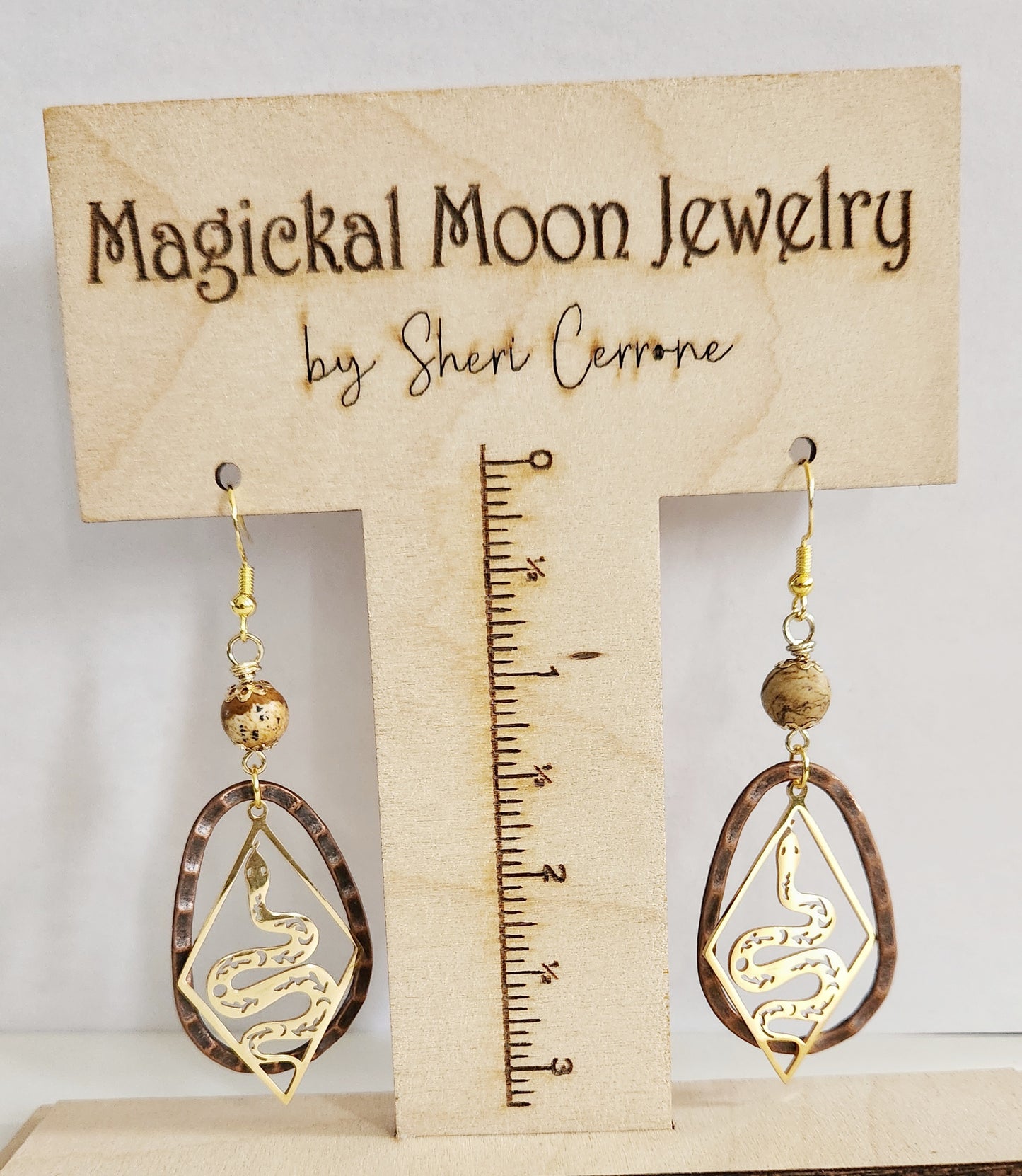 Snake dangle earrings