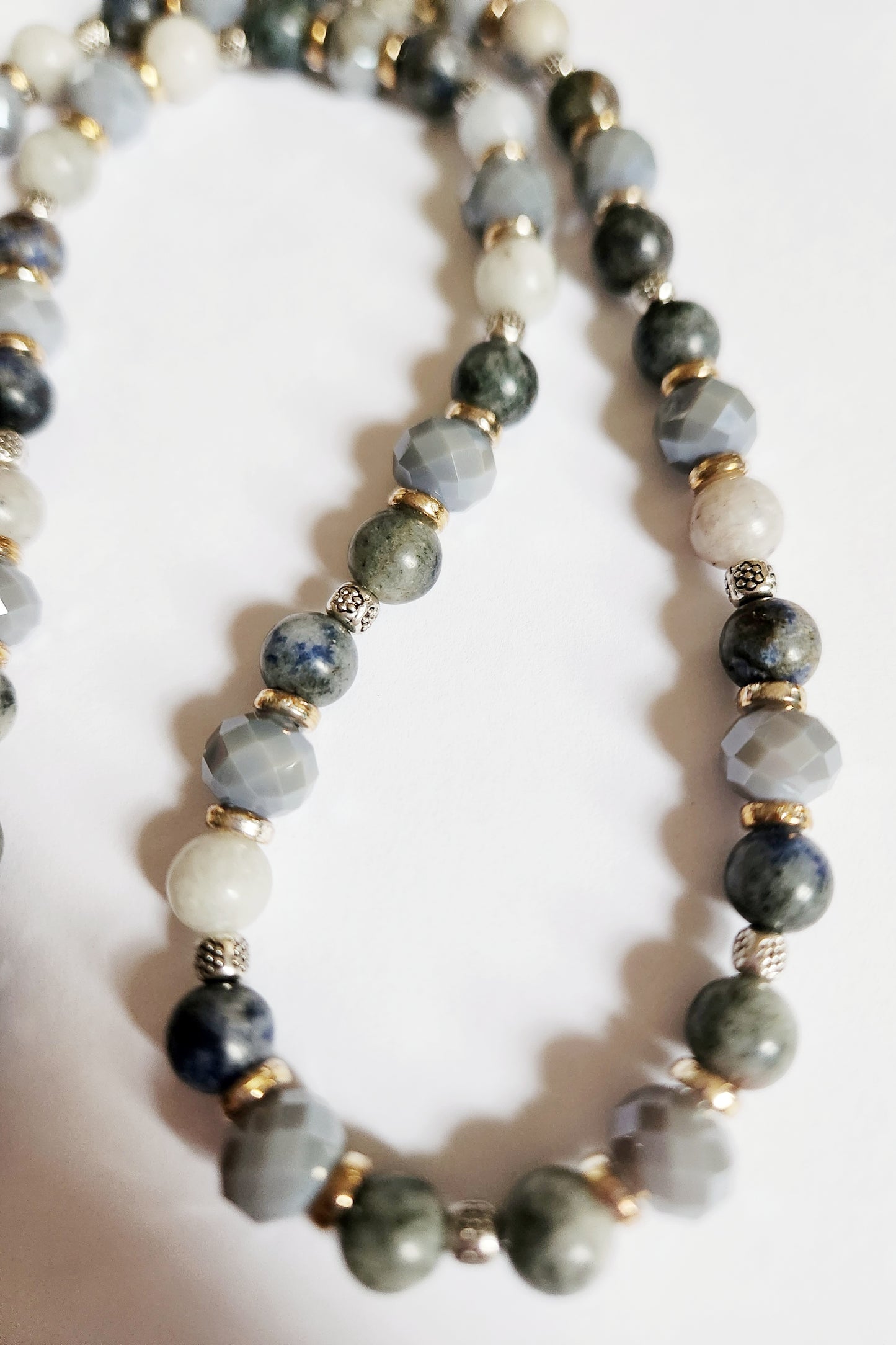 Silver Cross necklace, inspirational necklace, cross necklace, statement necklace, beaded necklace, sister gift, birthday gift for mom