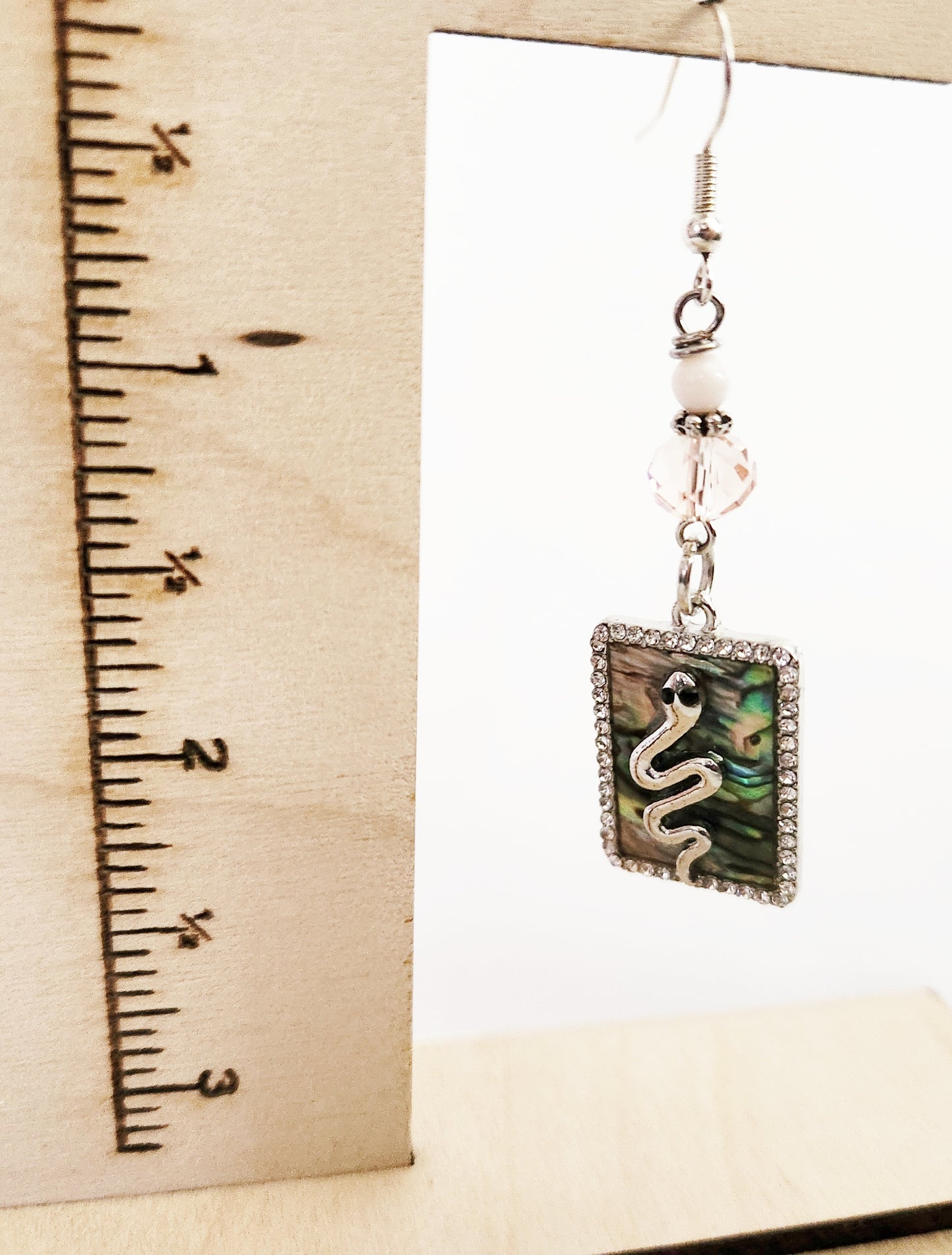 Silver tarot card dangle earrings