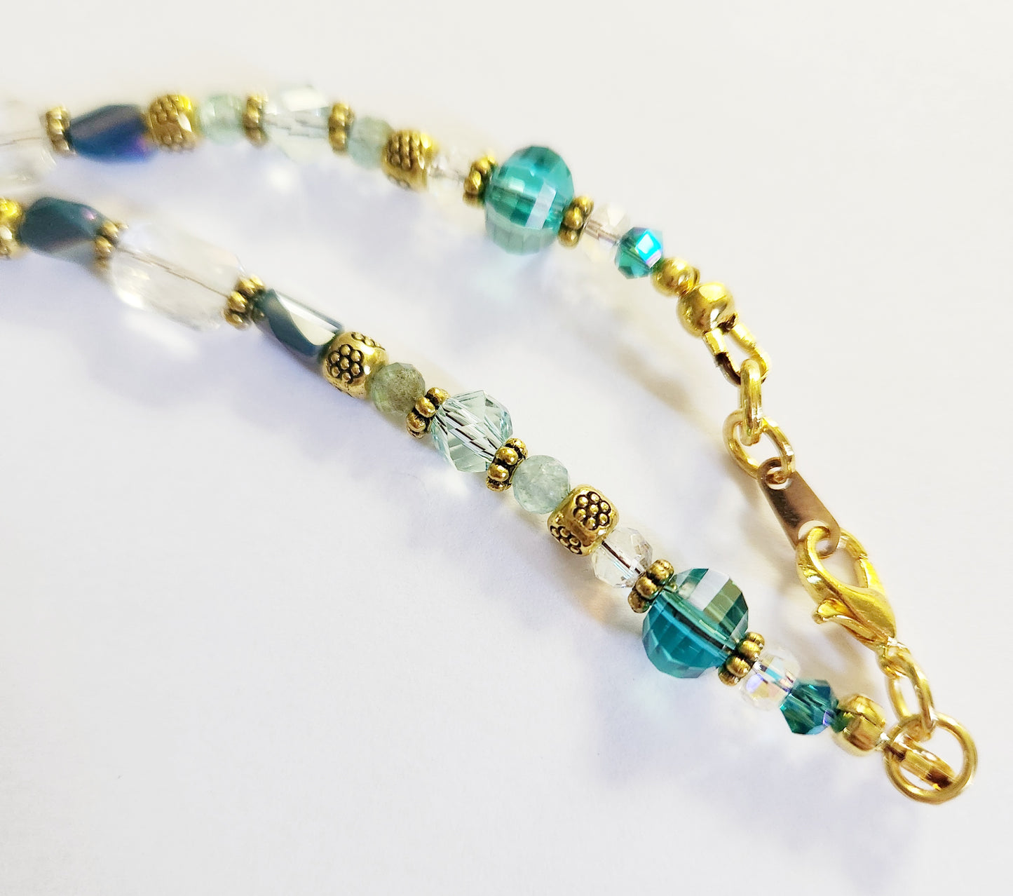 Gold Dragonfly necklace with Kyanite gemstones