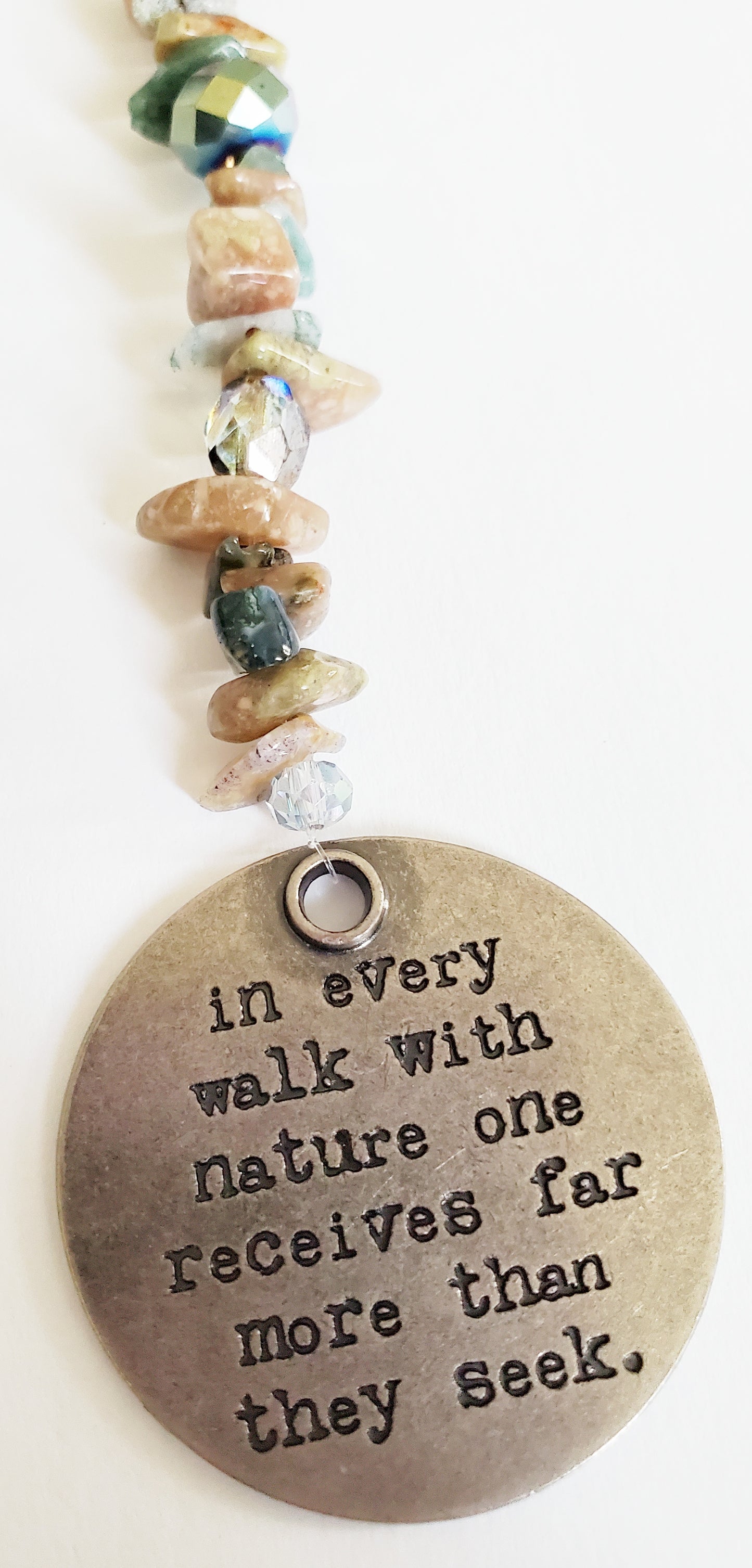 Gemstone Car Charm, inspirational gift, suncatcher