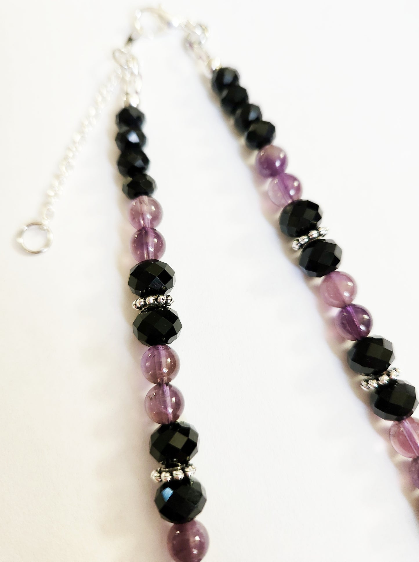 Crow necklace, Halloween jewelry, Amethyst Necklace, Art deco necklace, Best Friend gift