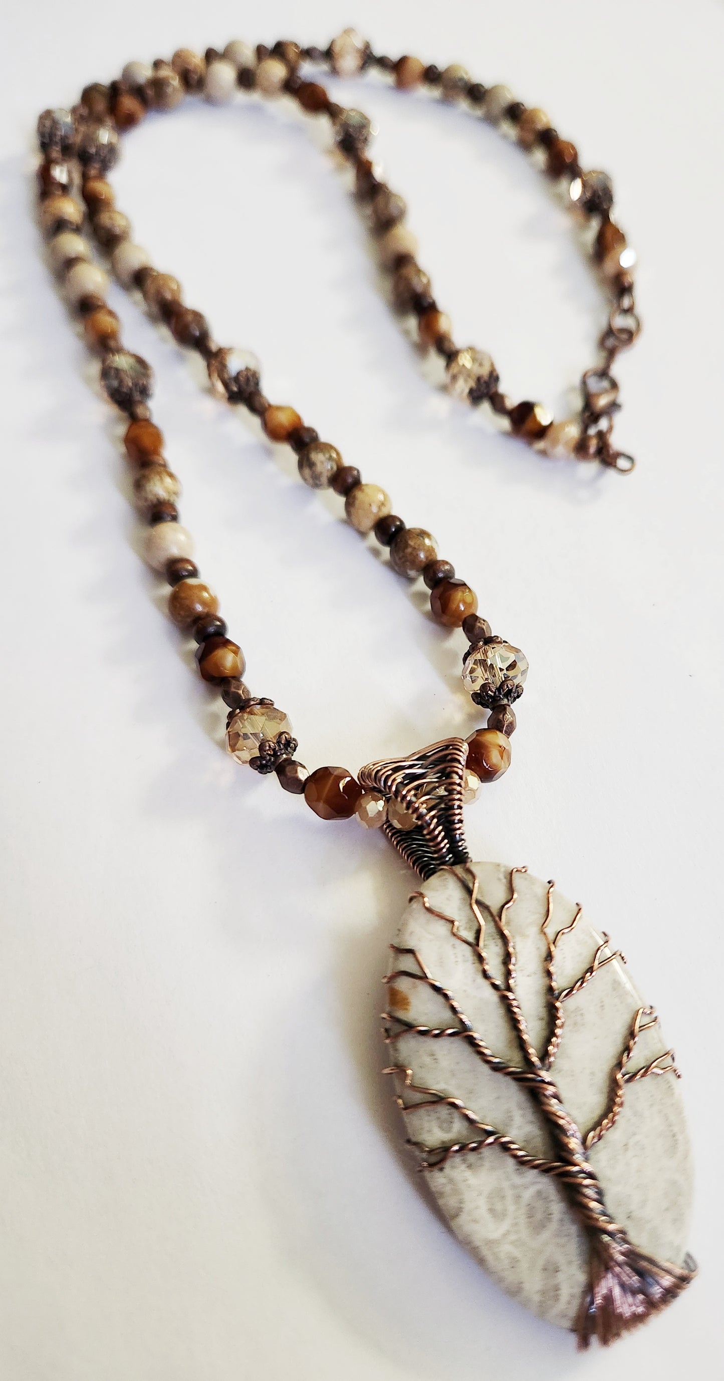 Tree of Life necklace, Fall jewelry, beaded necklace for women, Sister Gift, Gift for Mom