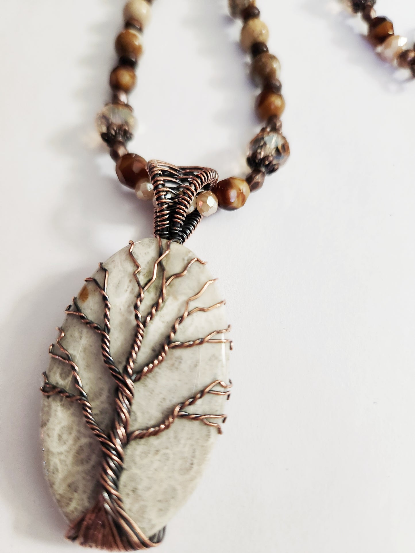 Tree of Life necklace, Fall jewelry, beaded necklace for women, Sister Gift, Gift for Mom