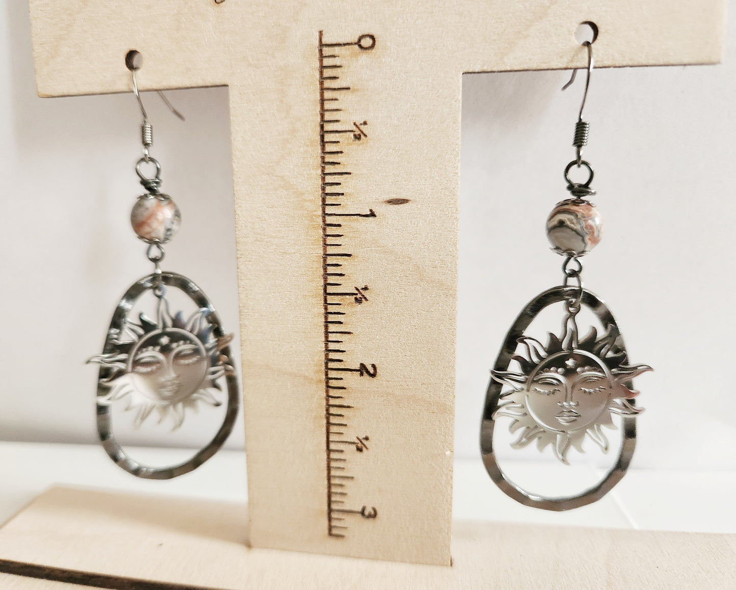 Sun earrings, dangle earrings, gift for best friend, tween gift, statement drop earrings, trendy earrings