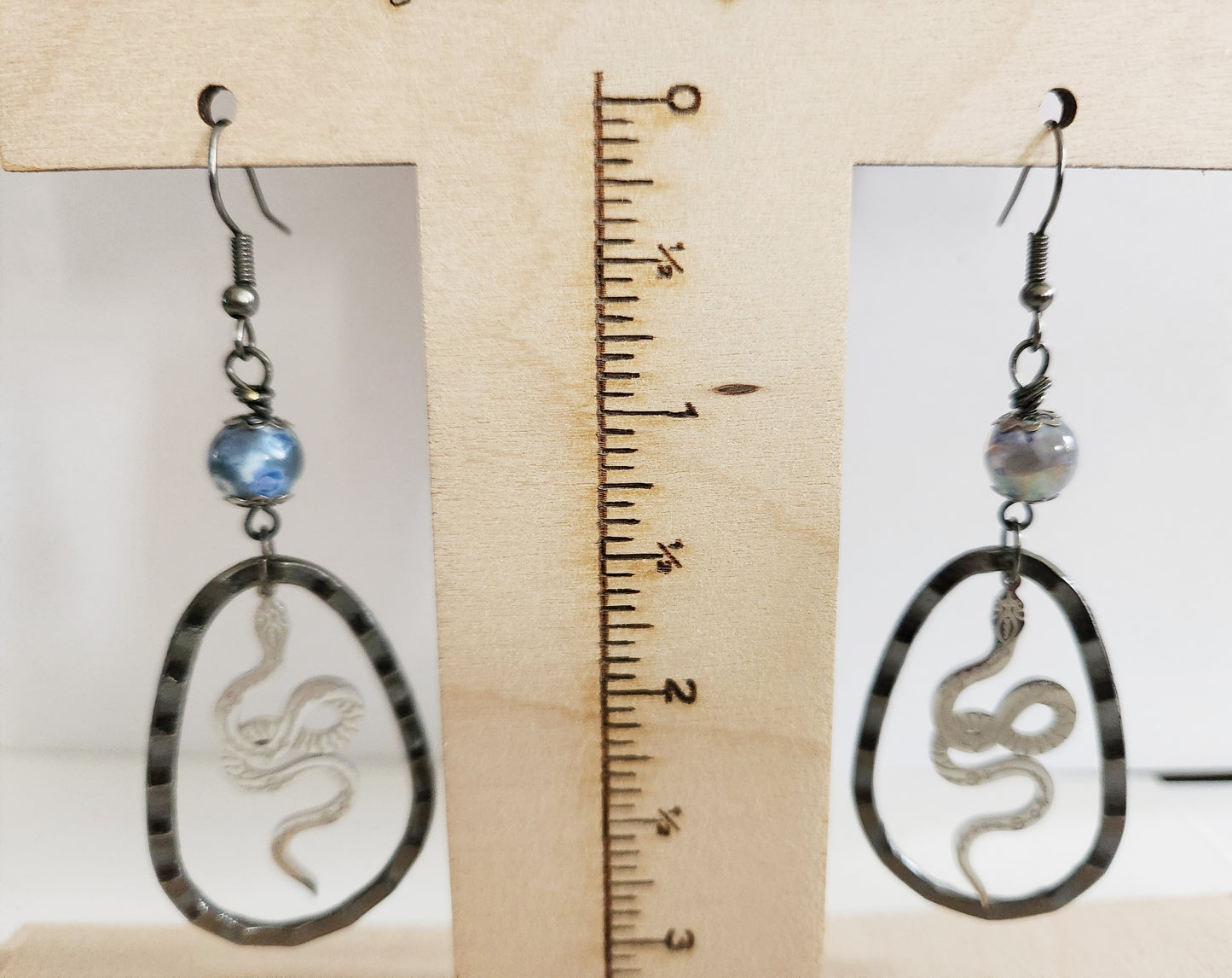 Snake earrings, dangle earrings, gift for best friend, tween gift, statement drop earrings, trendy earrings