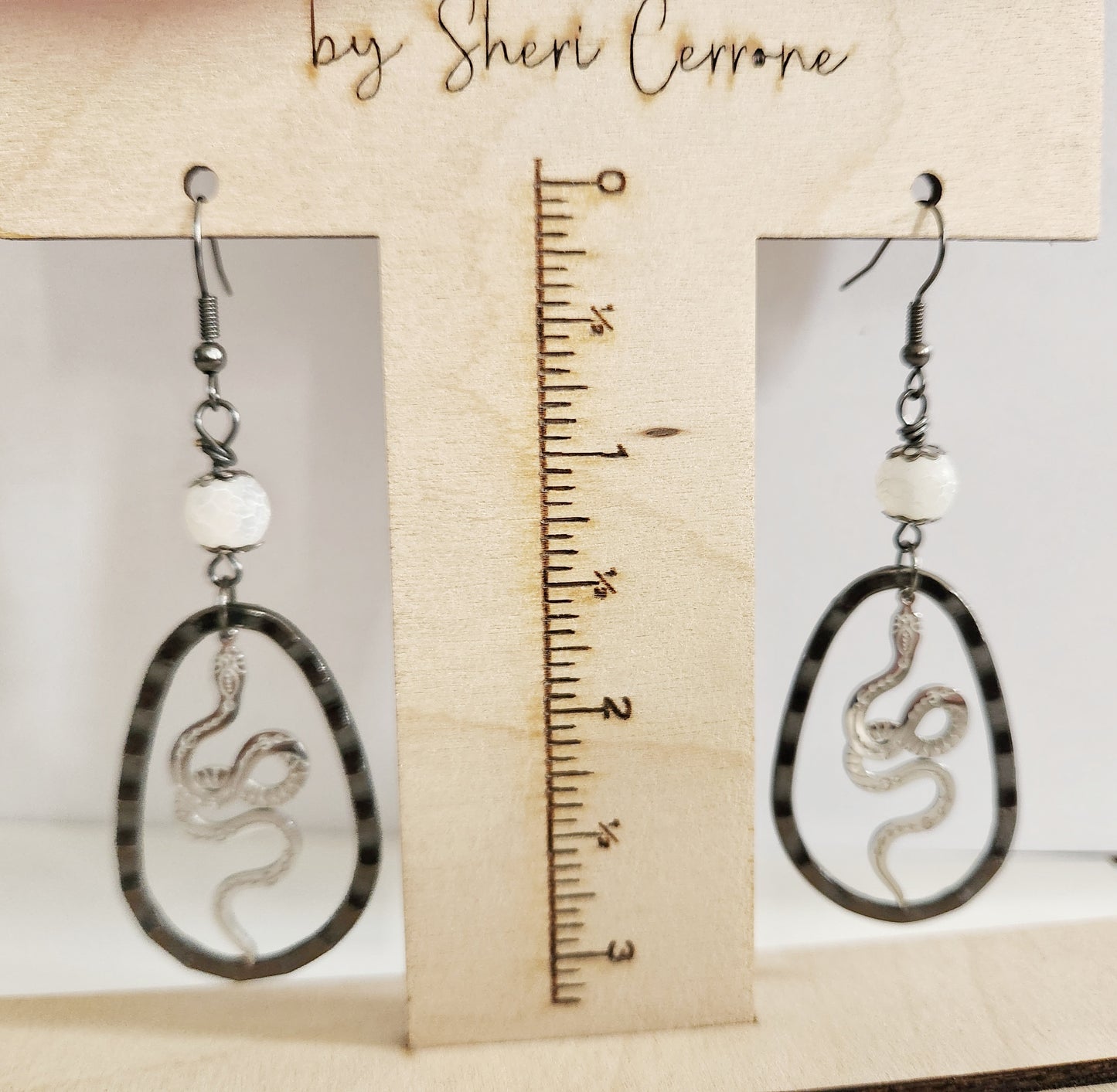 Snake earrings, dangle earrings, gift for best friend, tween gift, statement drop earrings, trendy earrings