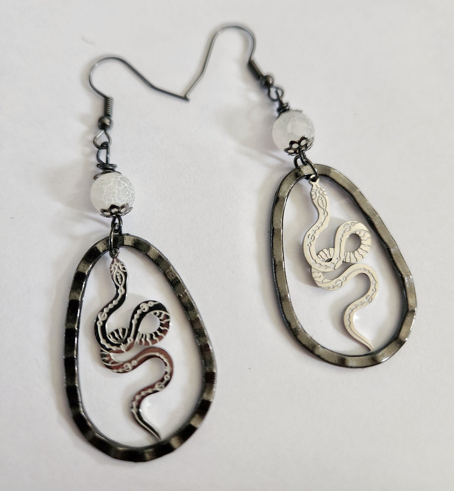 Snake earrings, dangle earrings, gift for best friend, tween gift, statement drop earrings, trendy earrings