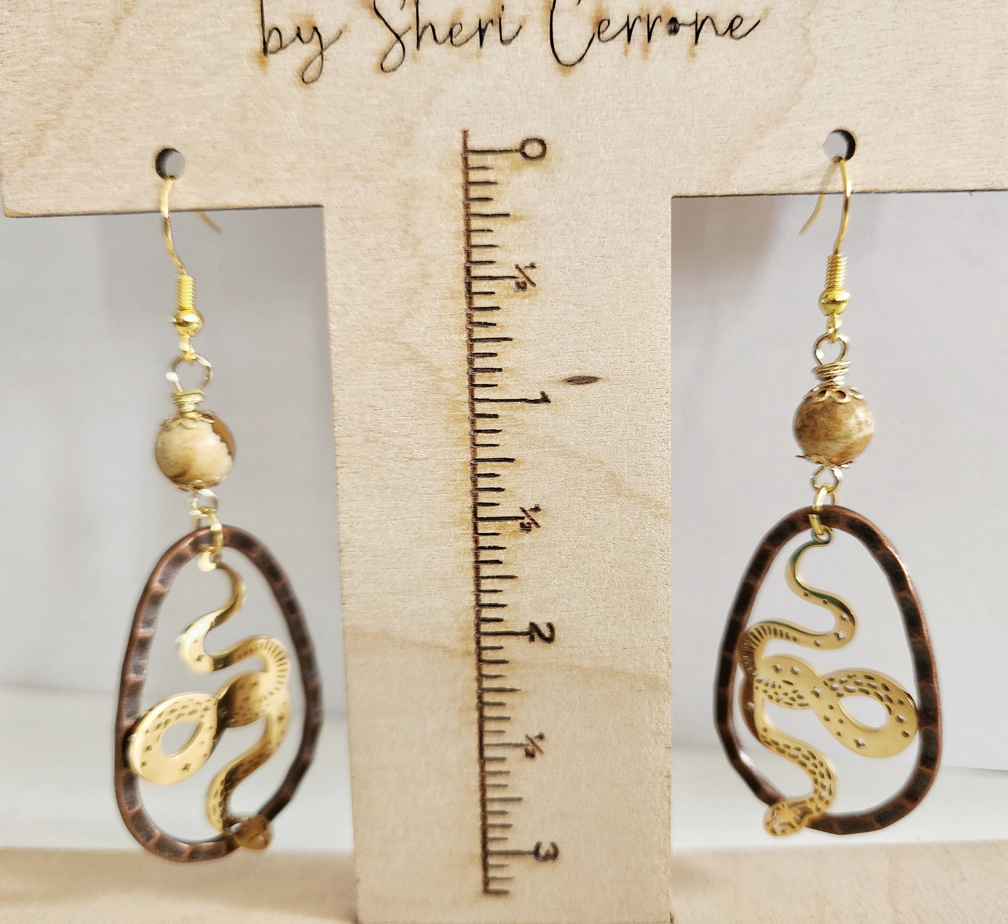 Snake earrings, dangle earrings, gift for best friend, tween gift, statement drop earrings, trendy earrings