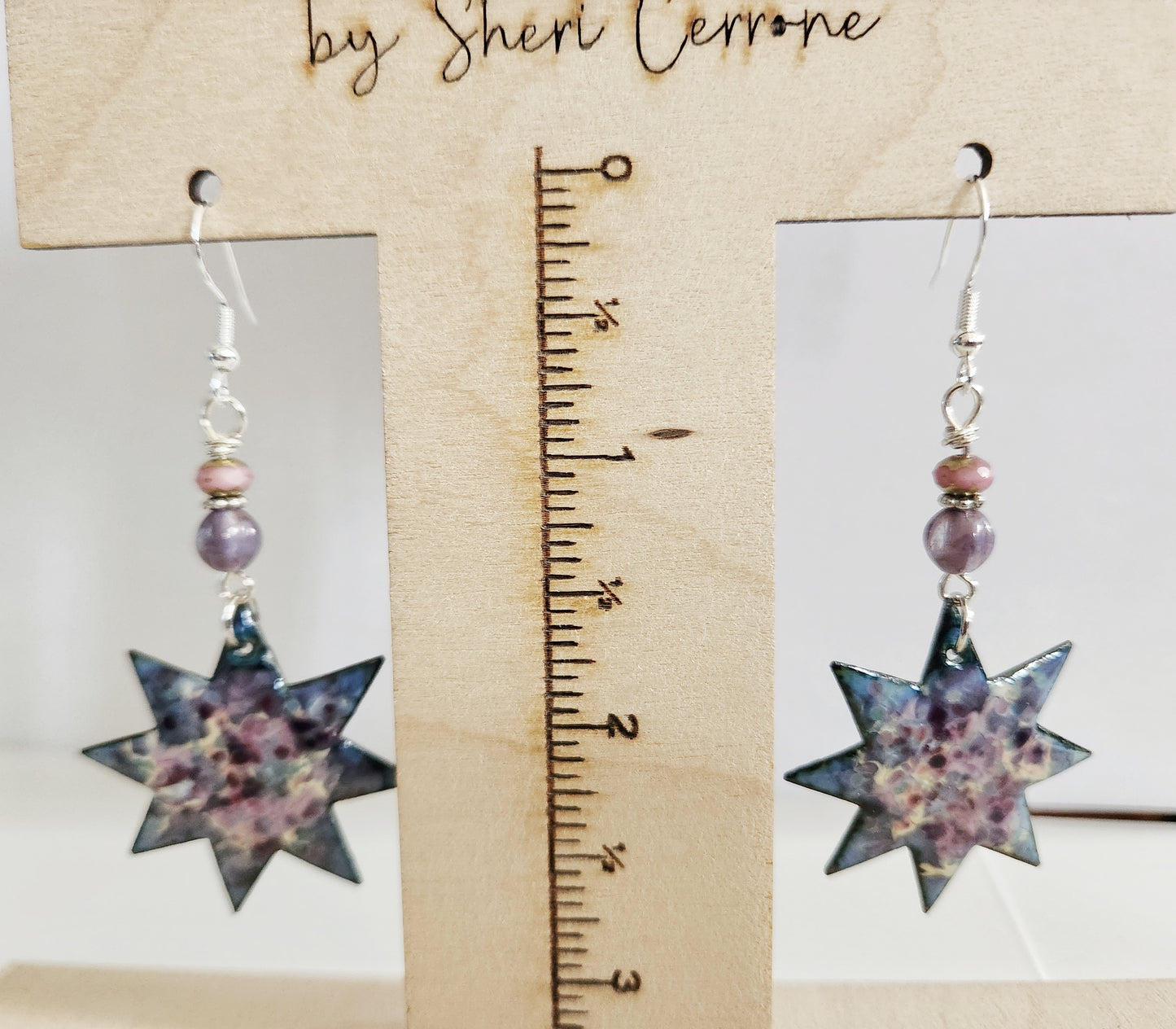 Star earrings, Enamel Earrings, Colorful Earrings, Trendy Earrings, Gift for Best Friend, Sister Gift, Dangle earrings, gifts under 20