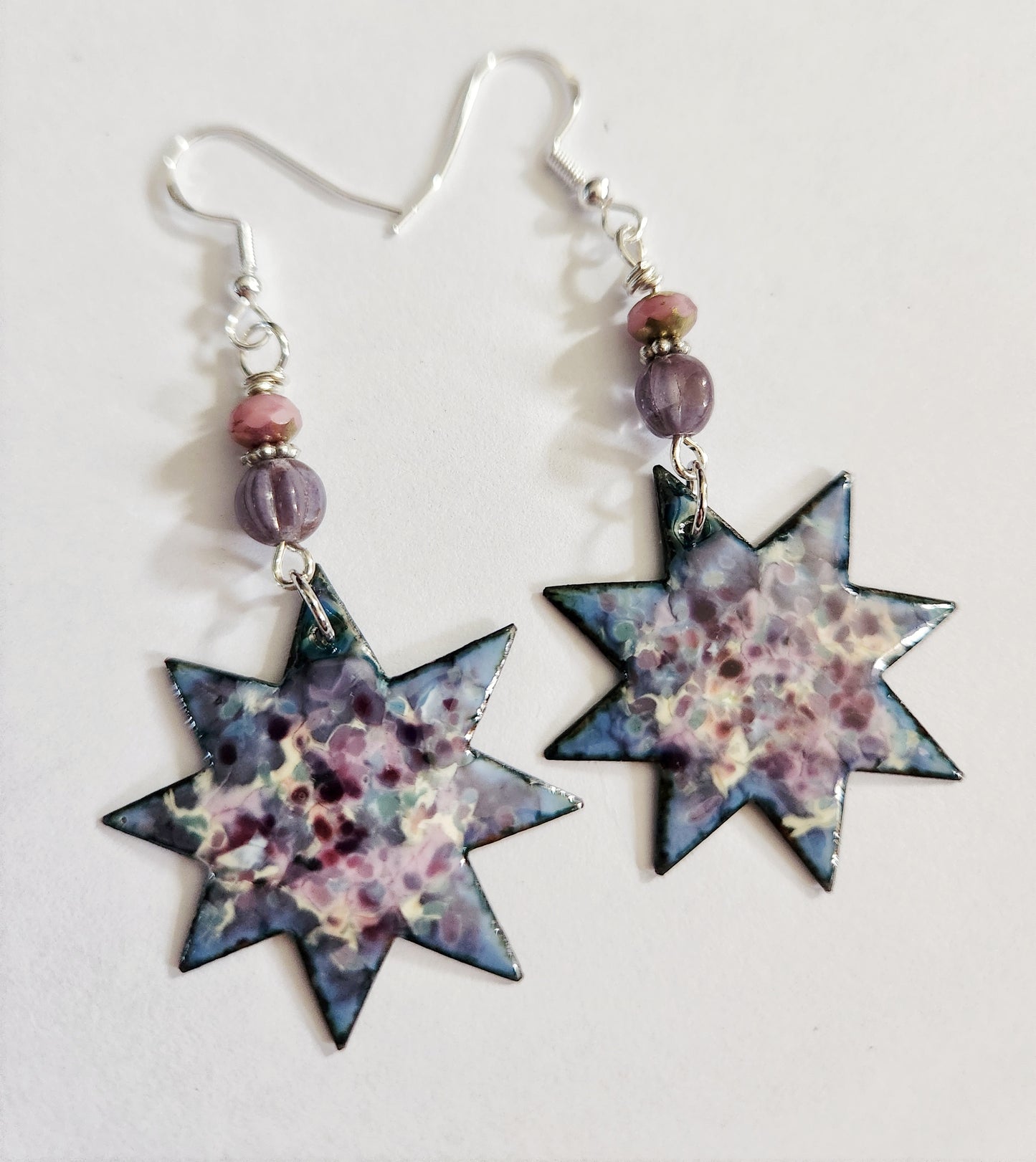 Star earrings, Enamel Earrings, Colorful Earrings, Trendy Earrings, Gift for Best Friend, Sister Gift, Dangle earrings, gifts under 20