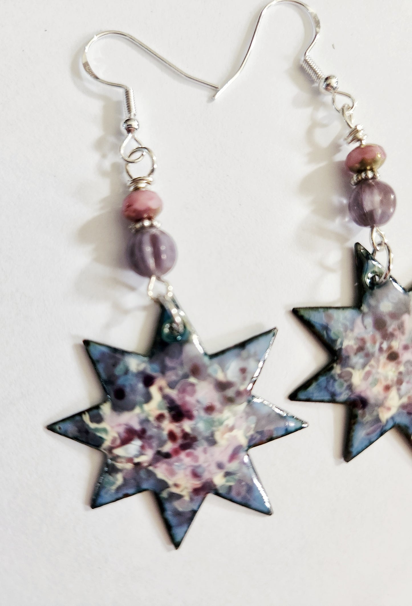 Star earrings, Enamel Earrings, Colorful Earrings, Trendy Earrings, Gift for Best Friend, Sister Gift, Dangle earrings, gifts under 20