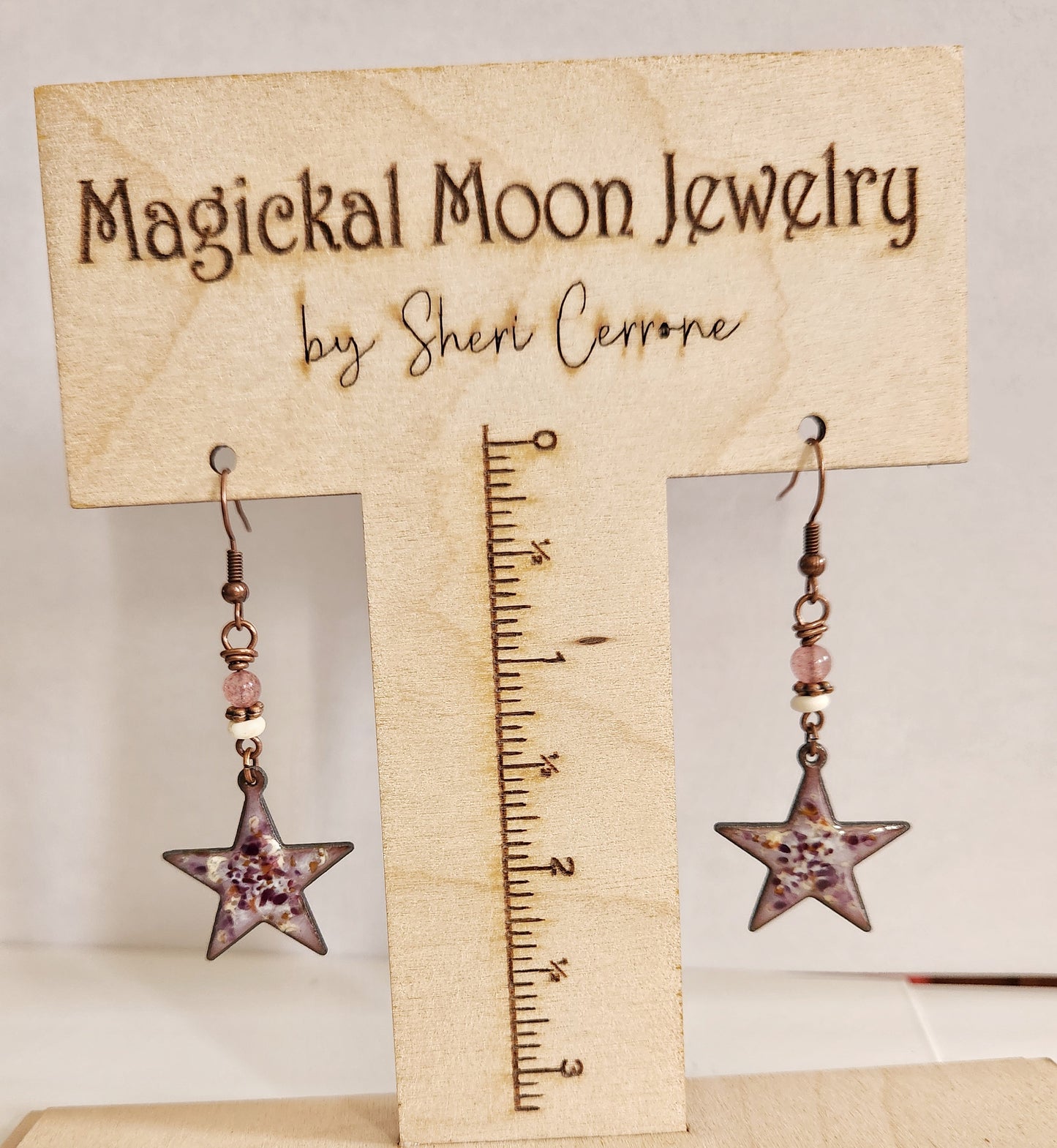 Star earrings, Enamel Earrings, Colorful Earrings, Trendy Earrings, Gift for Best Friend, Sister Gift, Dangle earrings, gifts under 20