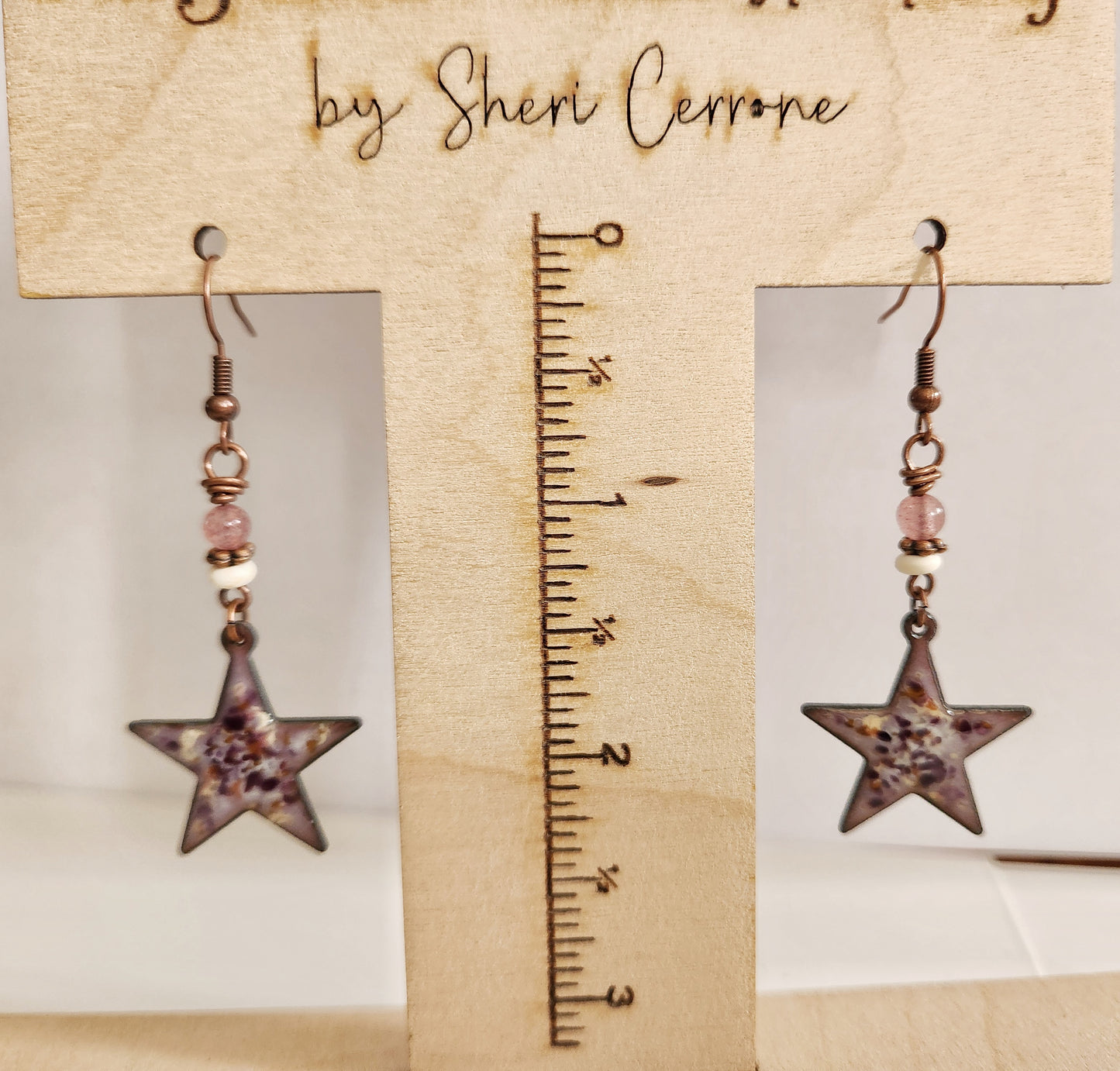 Star earrings, Enamel Earrings, Colorful Earrings, Trendy Earrings, Gift for Best Friend, Sister Gift, Dangle earrings, gifts under 20