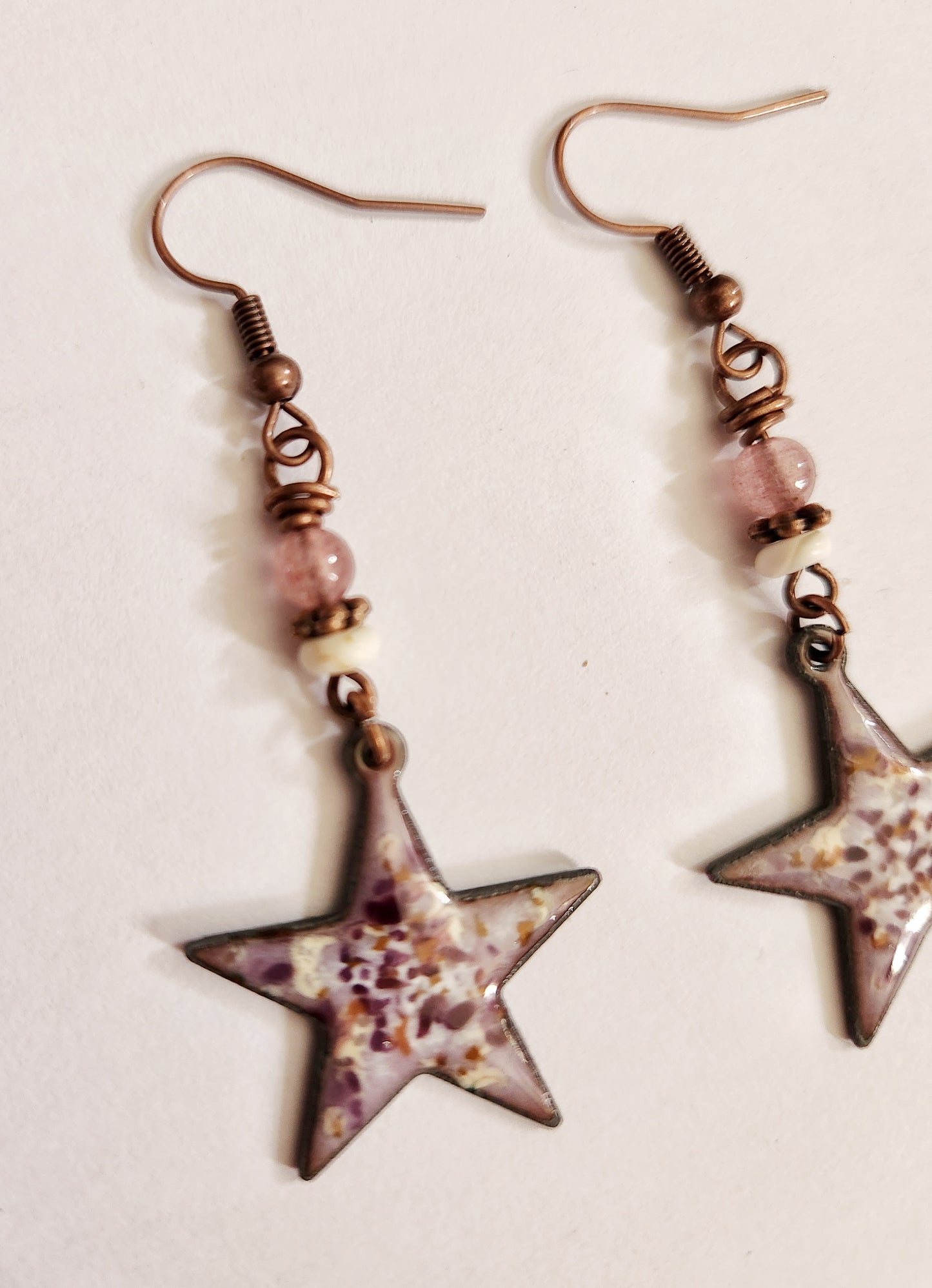 Star earrings, Enamel Earrings, Colorful Earrings, Trendy Earrings, Gift for Best Friend, Sister Gift, Dangle earrings, gifts under 20