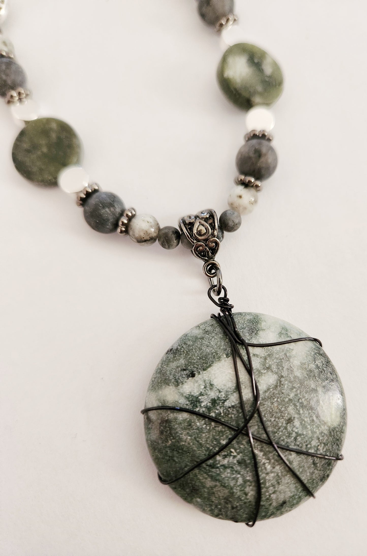 Jasper Necklace, wire wrapped necklace, Statement Necklace, Stone Necklace, Best Friend Gifts, Sister Gift