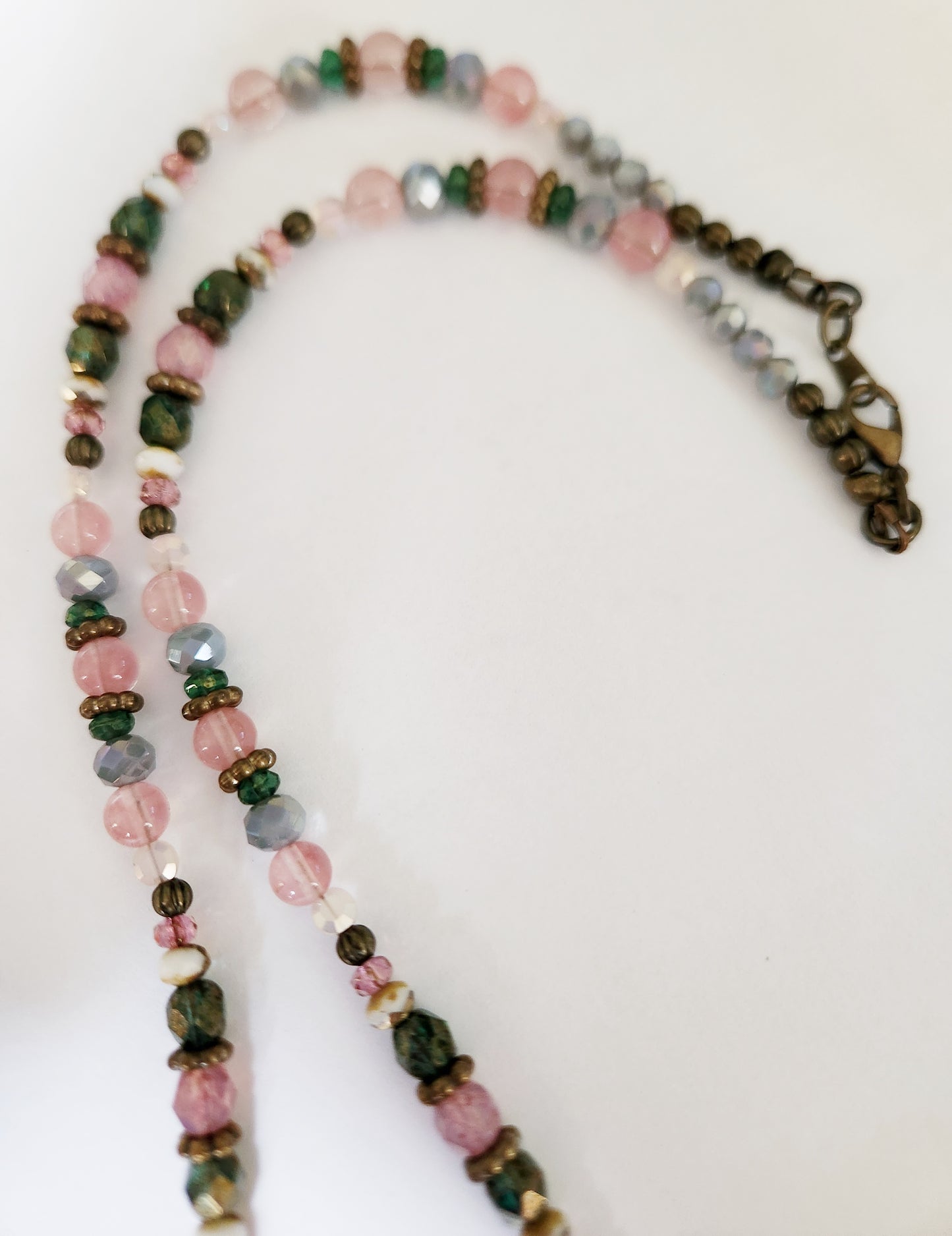 Dark gold bee Cherry Quartz gemstone necklace