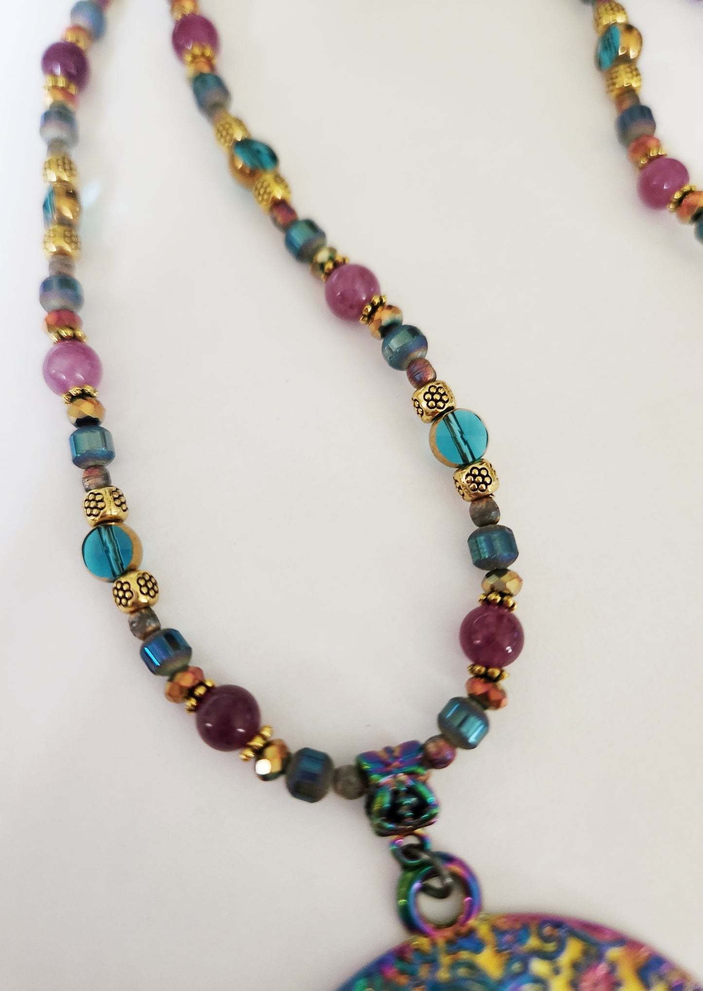 Skeleton necklace, rainbow necklace, rainbow jewelry, Halloween necklace, gold jewelry, statement necklaces for women, birthday gift for best friend, Falloween, Summerween, skeleton jewelry