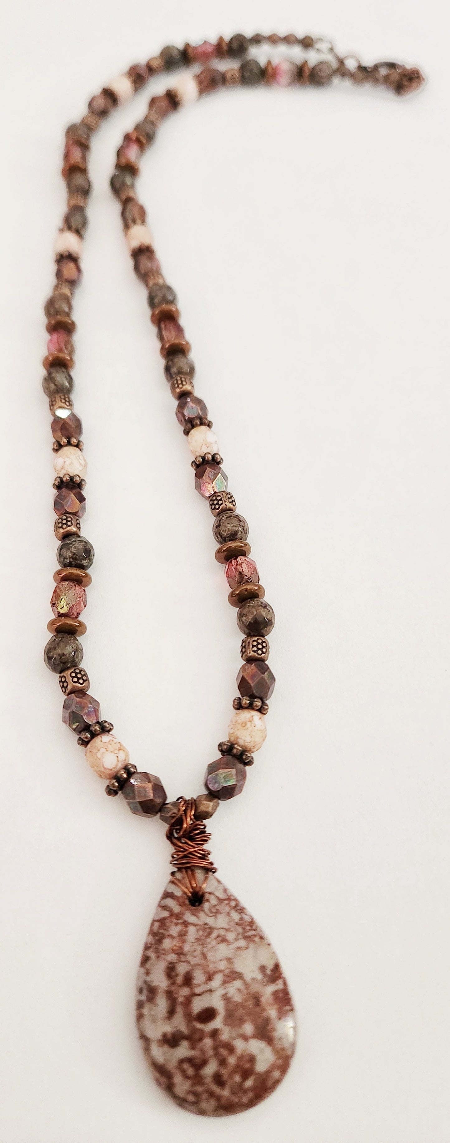 Jasper gemstone necklace, best friend gifts, sister gift, pendant beaded necklace, statement necklace for women, natural stone necklace