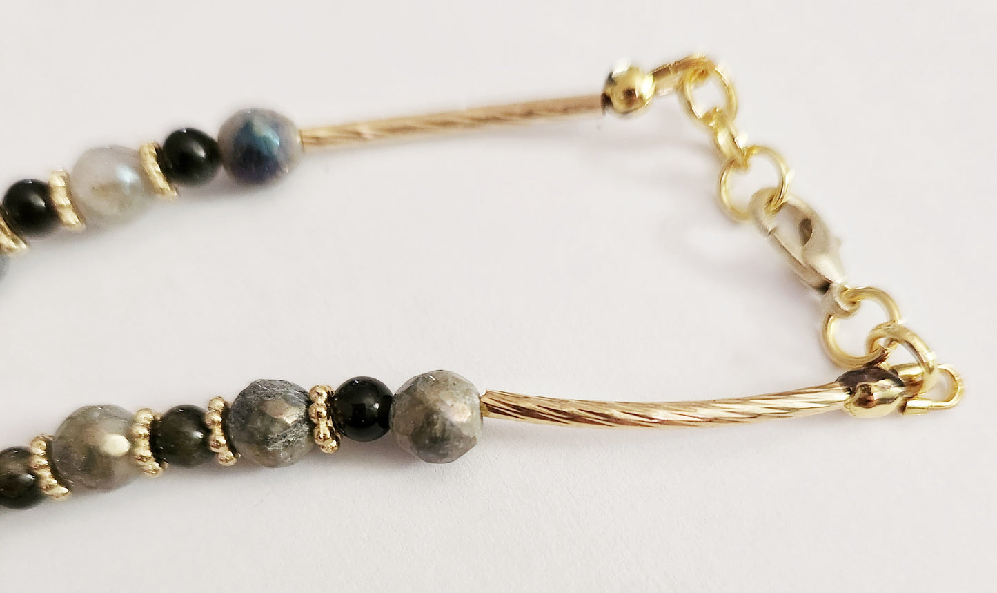 Labradorite gemstone necklace