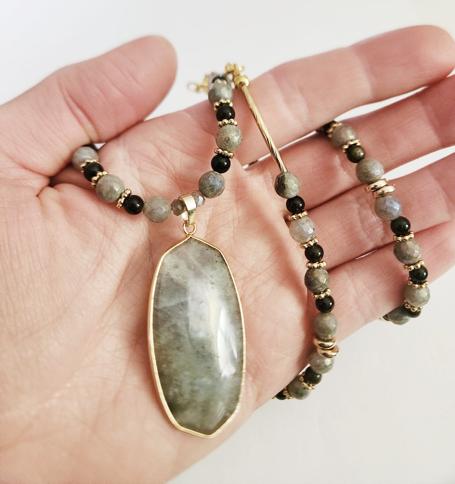 Labradorite gemstone necklace