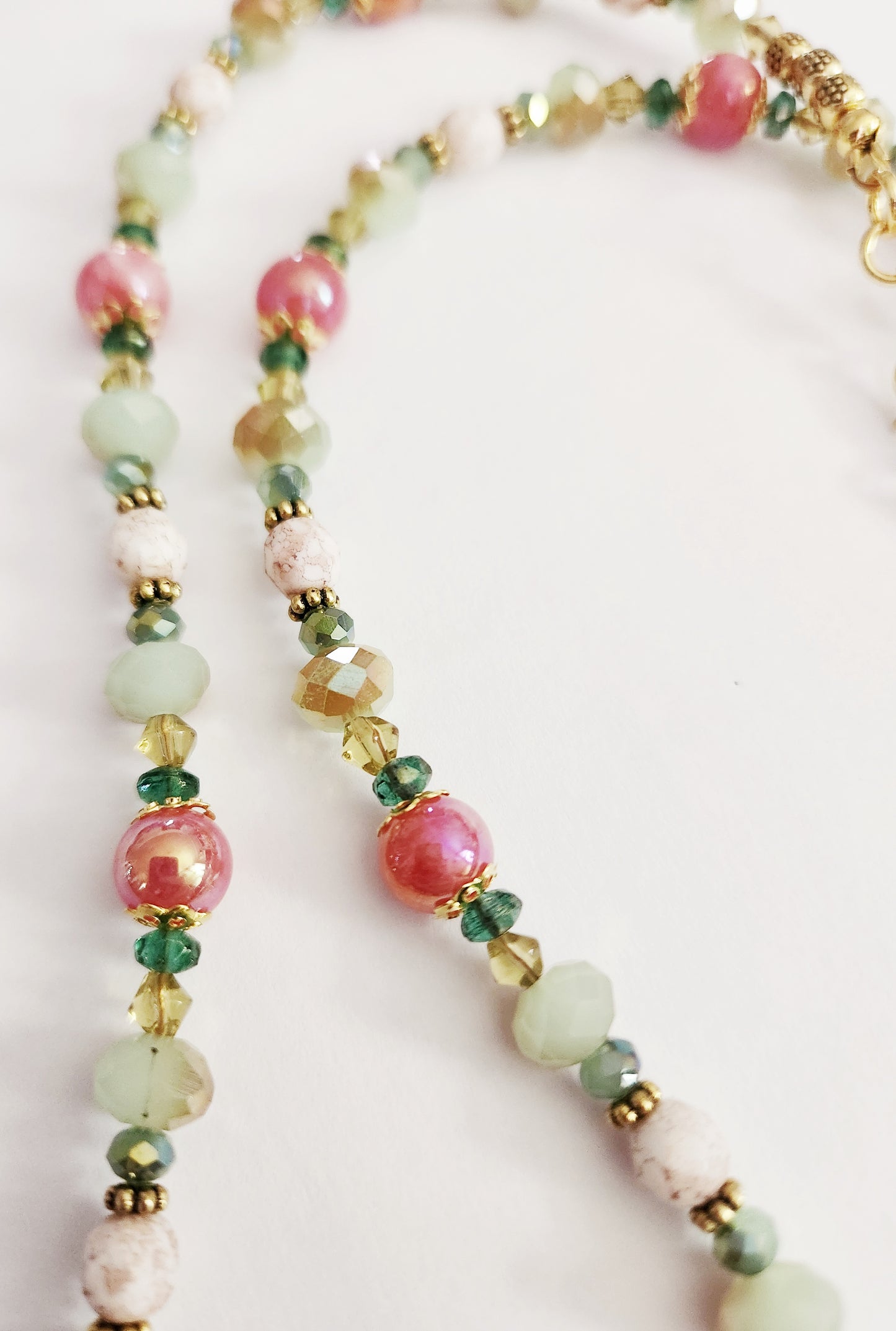 Gold fairy Jade gemstone necklace