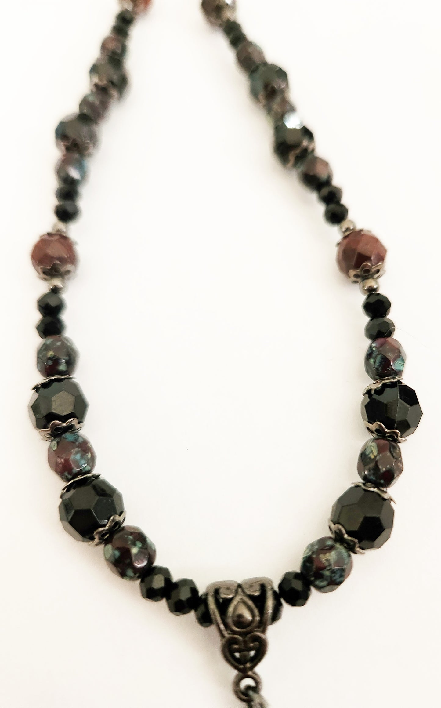Jasper gemstone circle necklace