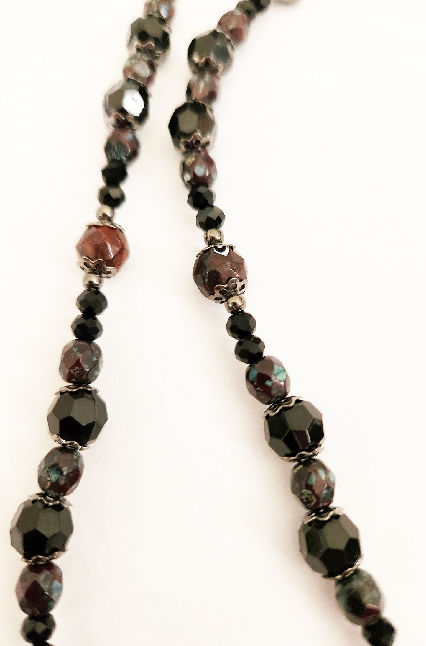 Jasper gemstone circle necklace