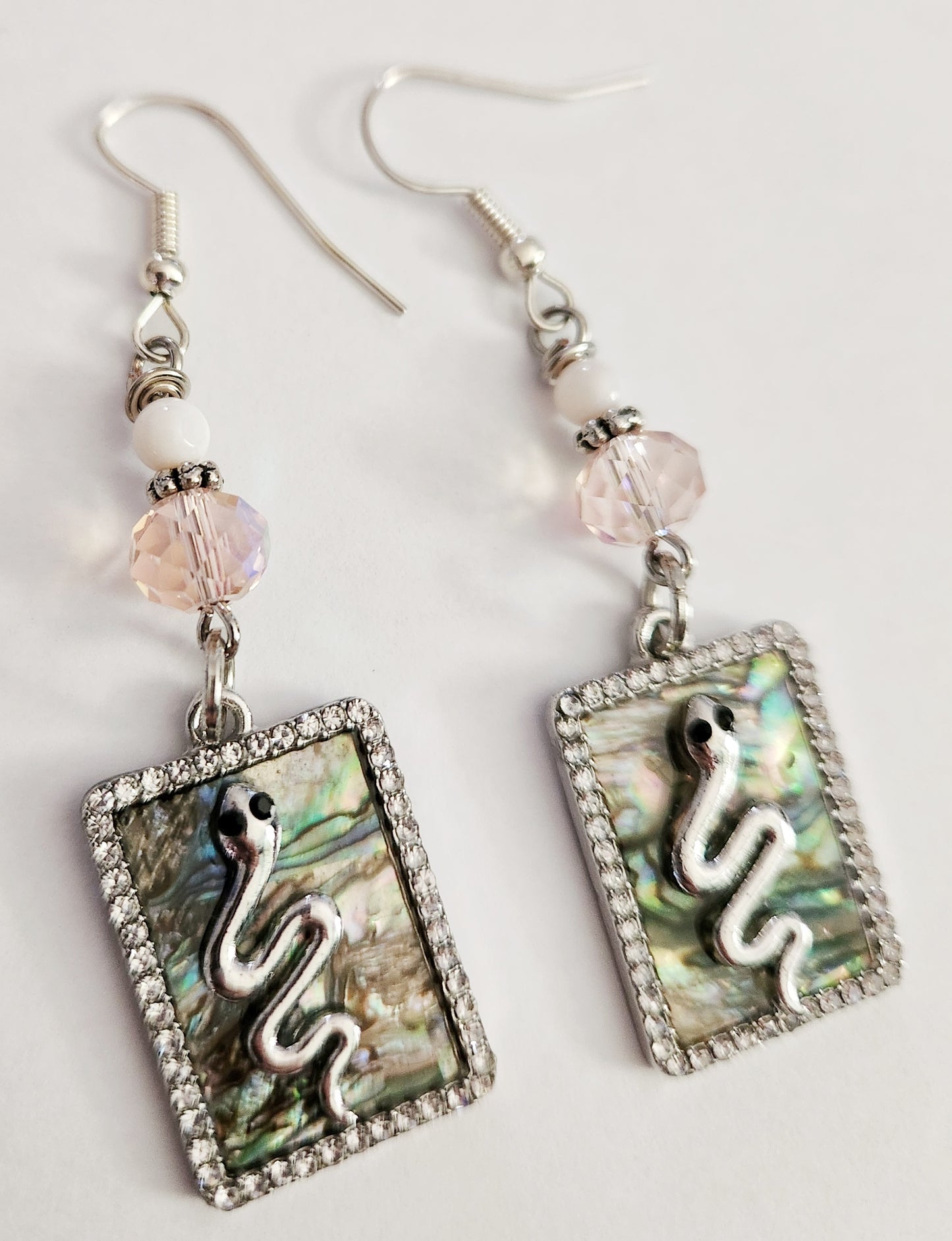 Silver tarot card dangle earrings