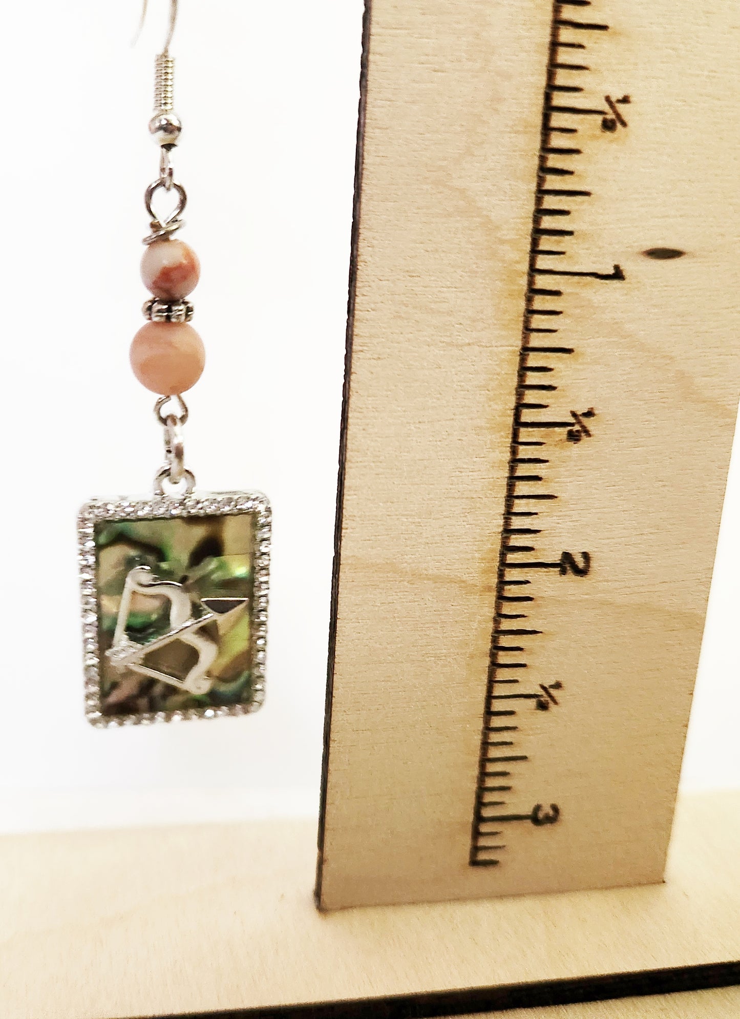 Silver tarot card dangle earrings