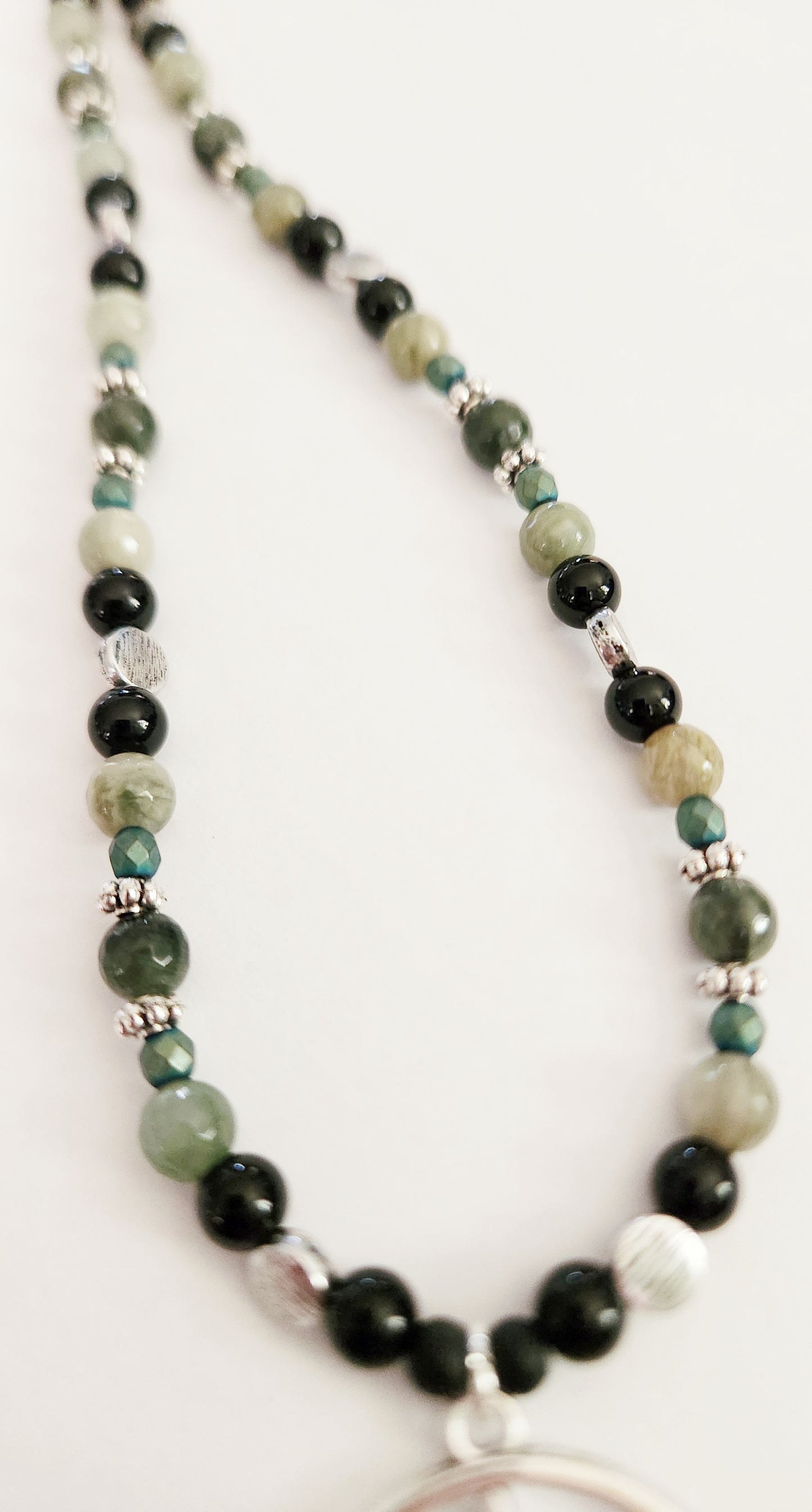 Crow star pendant gemstone necklace