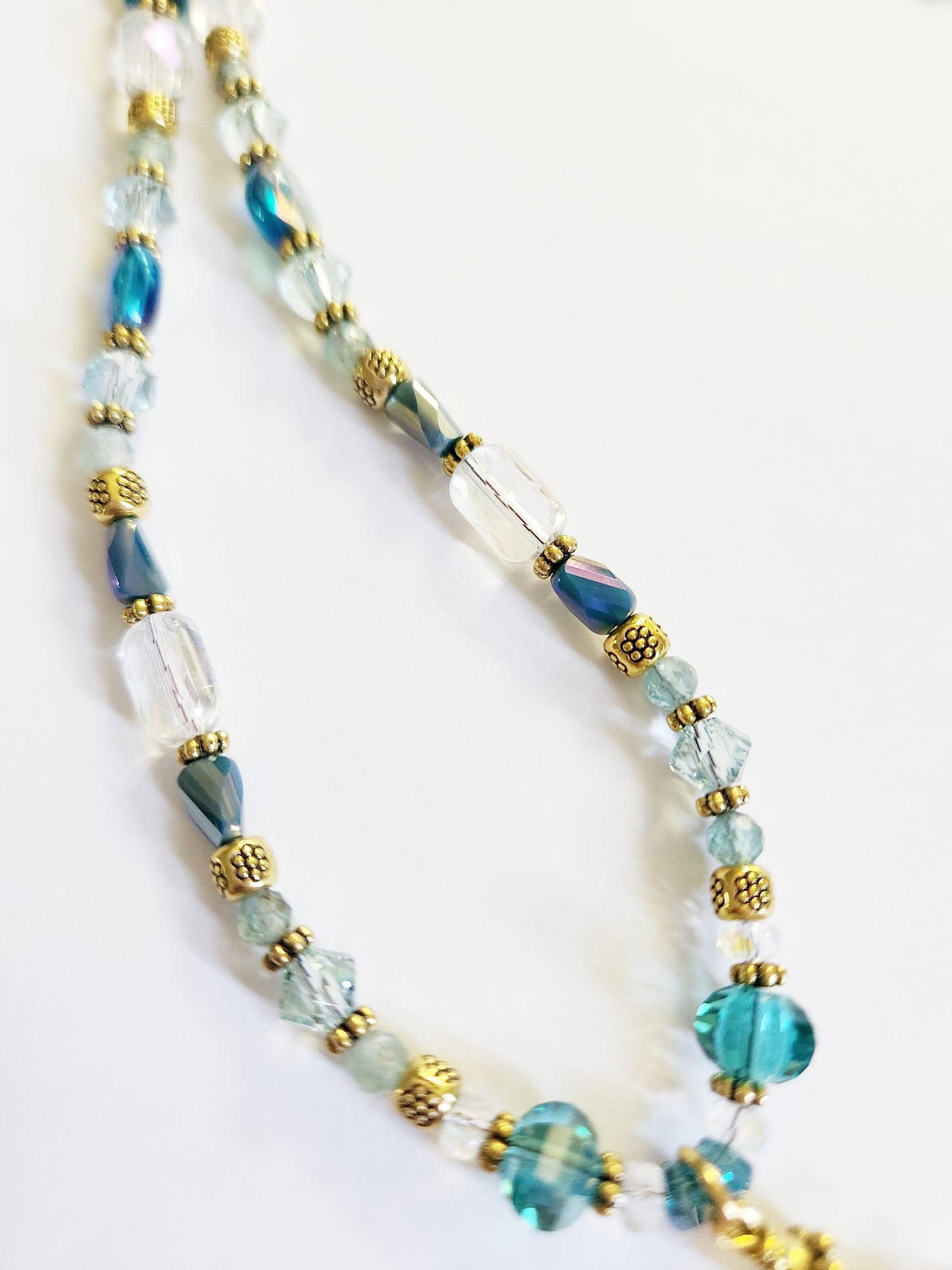Gold Dragonfly necklace with Kyanite gemstones
