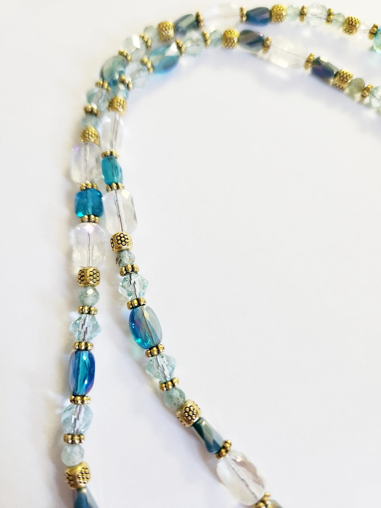 Gold Dragonfly necklace with Kyanite gemstones