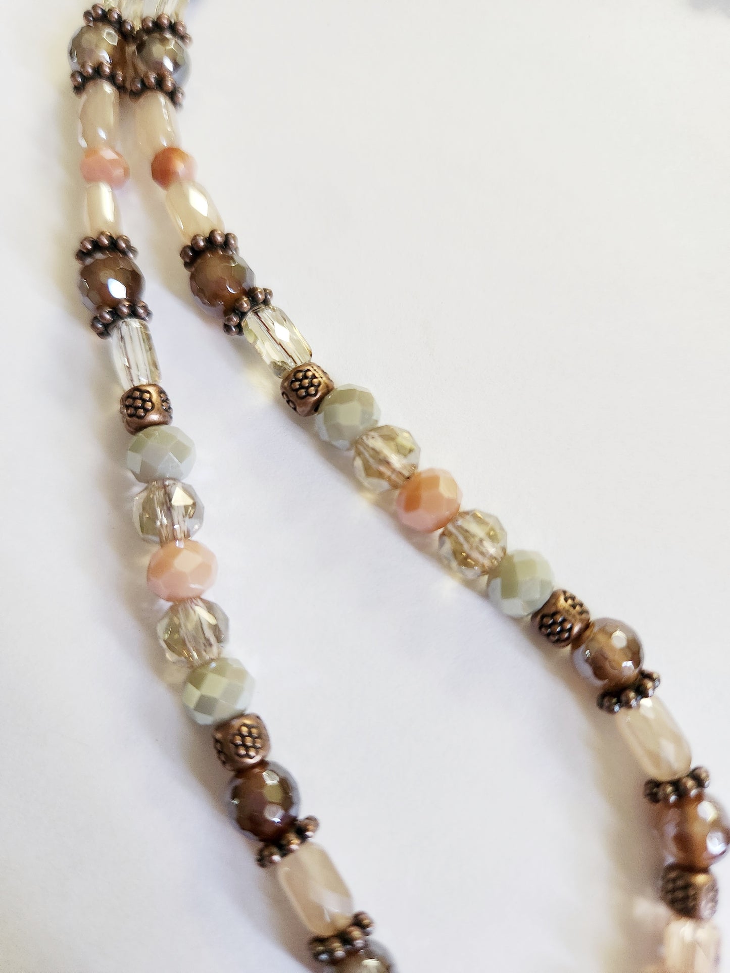 Copper sunburst circle necklace