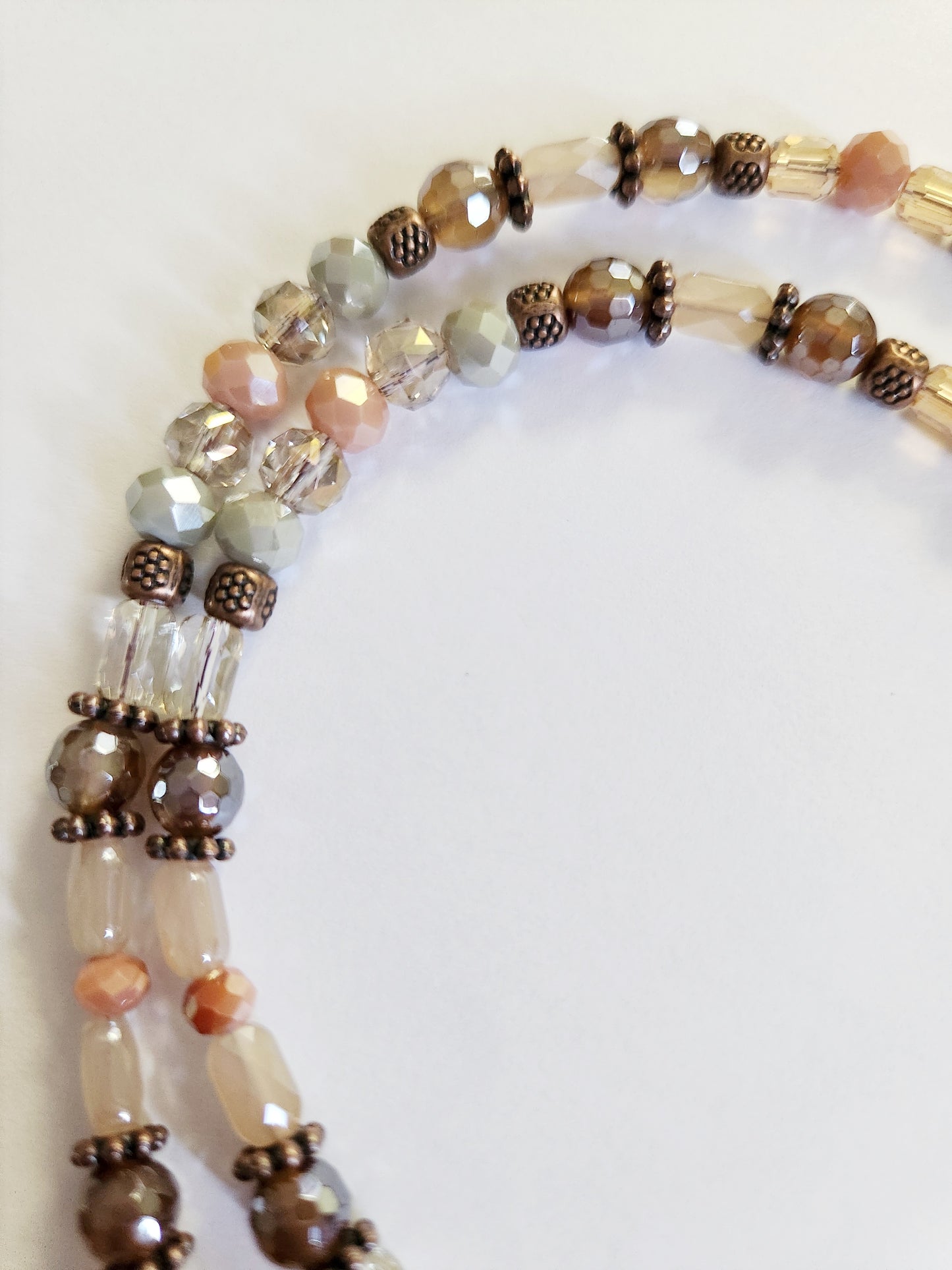 Copper sunburst circle necklace
