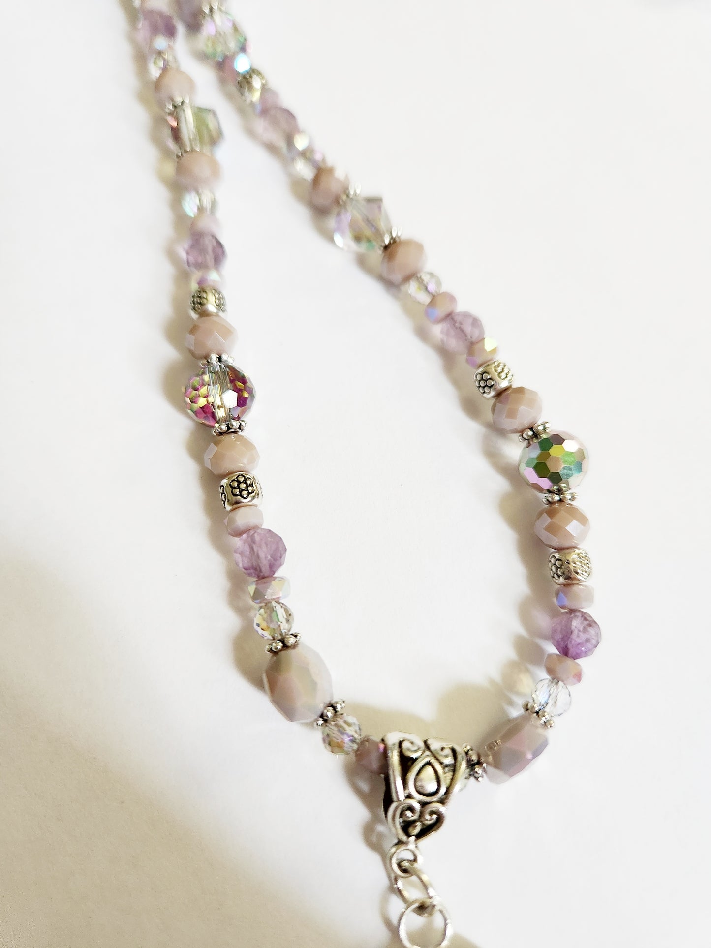 Mystic Amethyst teardrop gemstone necklace