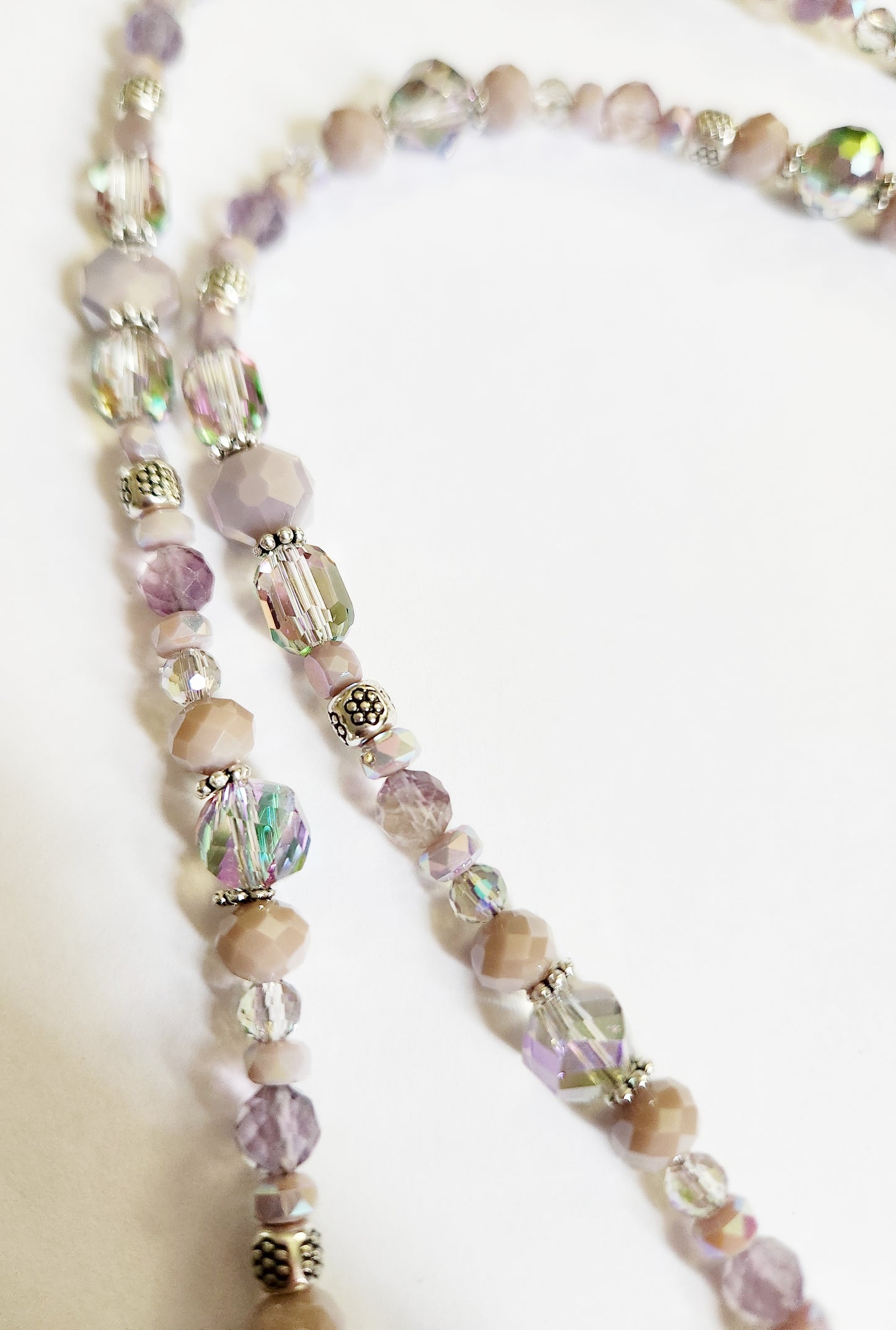 Mystic Amethyst teardrop gemstone necklace
