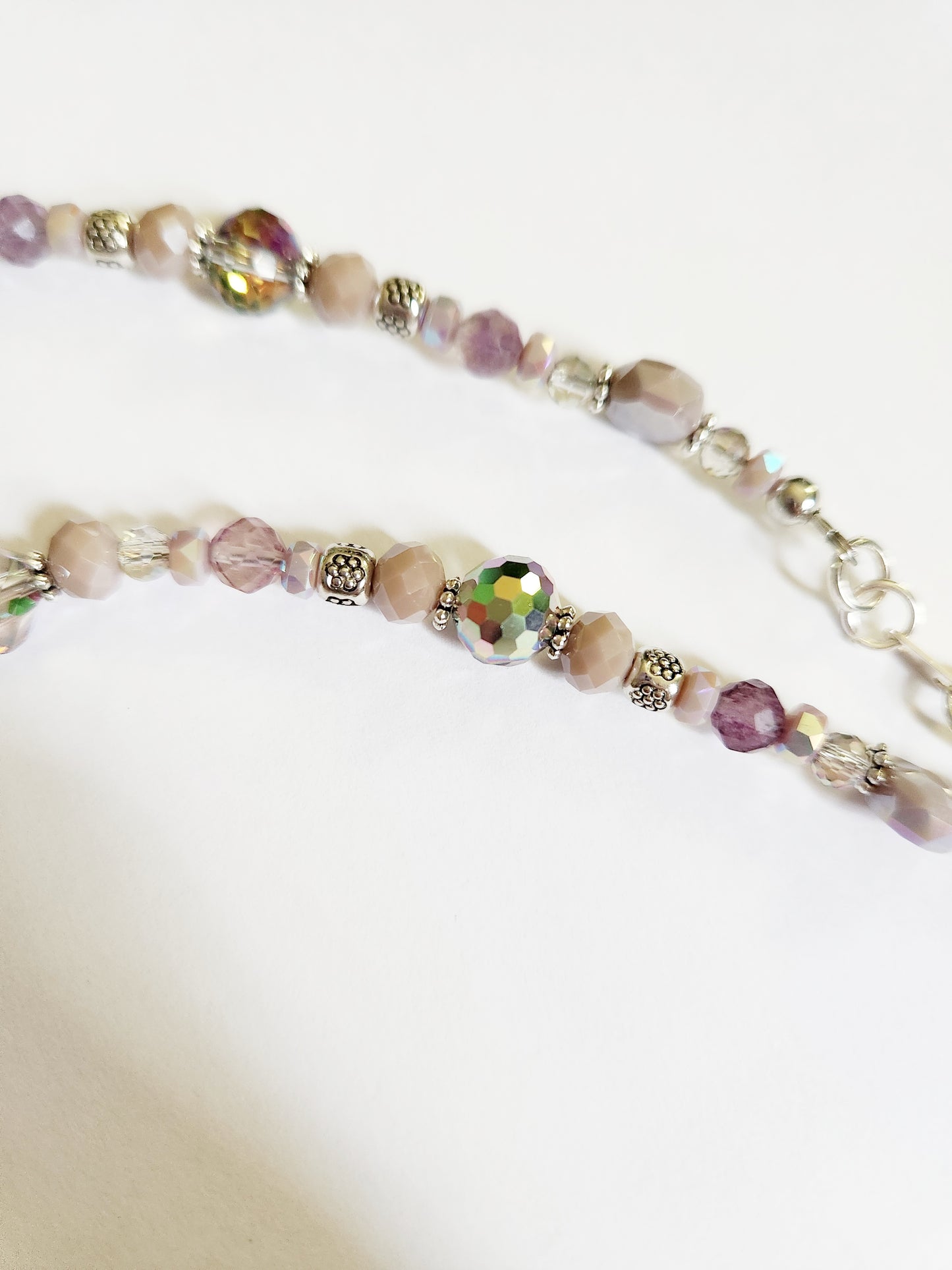 Mystic Amethyst teardrop gemstone necklace